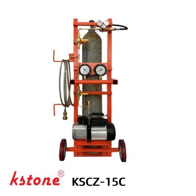 KSCZ-15C Portable SF6 Vacuum and Filling Device with 15 m³/h Vacuum Pump, Cylinder Cart Design, and Stainless Steel Armored Hose